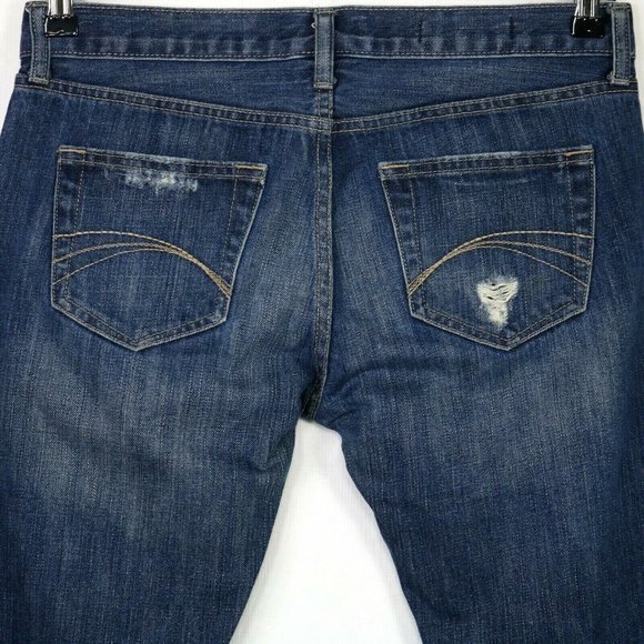 Decree Boyfriend Crop Capri Jeans Destroyed Distressed 7 - Picture 7 of 12